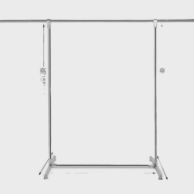 不锈钢晾衣架落地折叠室内家用晾衣杆晒衣架单杆式卧室挂衣架