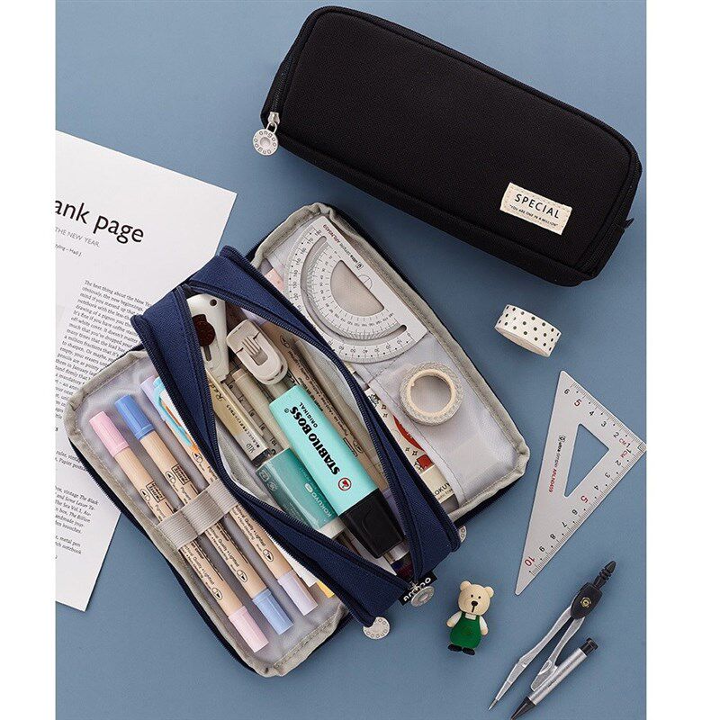 Angoo Double Face Pencil Bag Pen Case Special Macaron Color