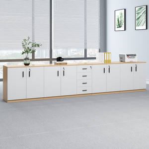 威尔斯佳办公室茶水柜木质办公文件柜矮柜简约现代带锁资料柜储物