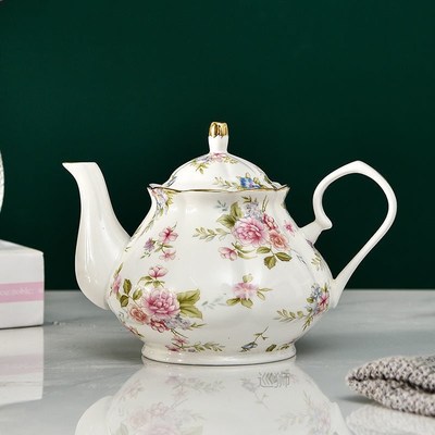 European Bone China Teapot 400ML English Afternoon Tea Set T