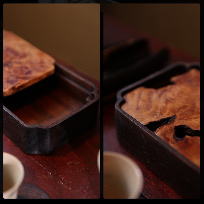 木头储水茶盘壶承湿泡台蓄水茶承手工大漆茶台日式干泡台建水茶具