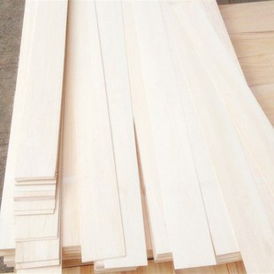 天然实木板材一体成型原木泡桐轻木条 薄桐木K片实木桐木条0.7CM