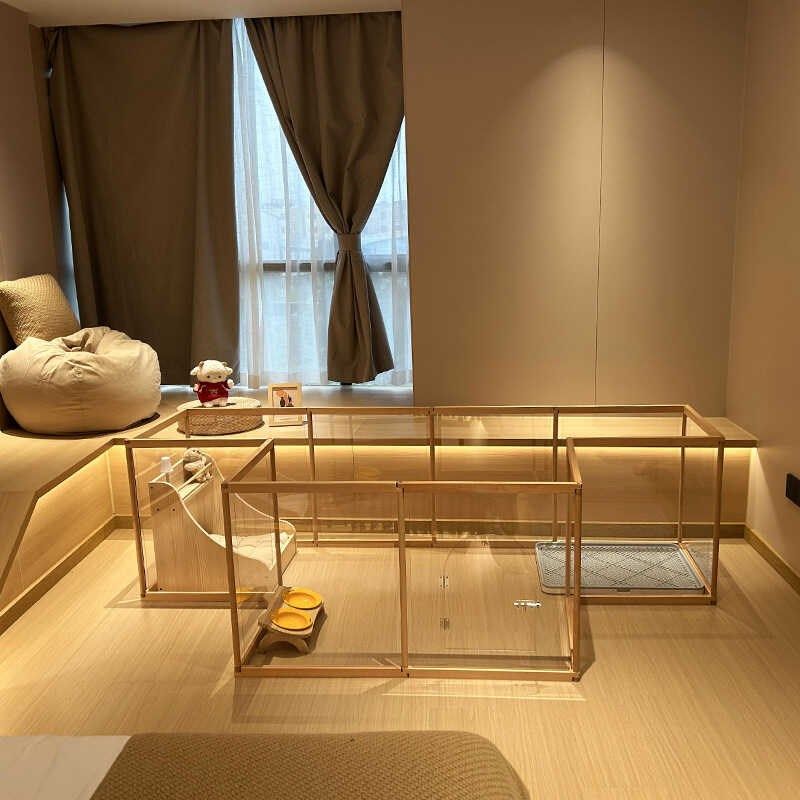 宠物猫咪玻璃猫钻窗护围栏木制狗栅栏自由拼接室内亚克力透明狗笼,宠物/宠物食品及用品,狗笼子,淘宝优惠券,粉丝福利购,淘宝优惠卷