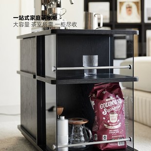 简约可移动边几带轮客厅沙发侧边几小推车实木小茶几迷你茶水柜