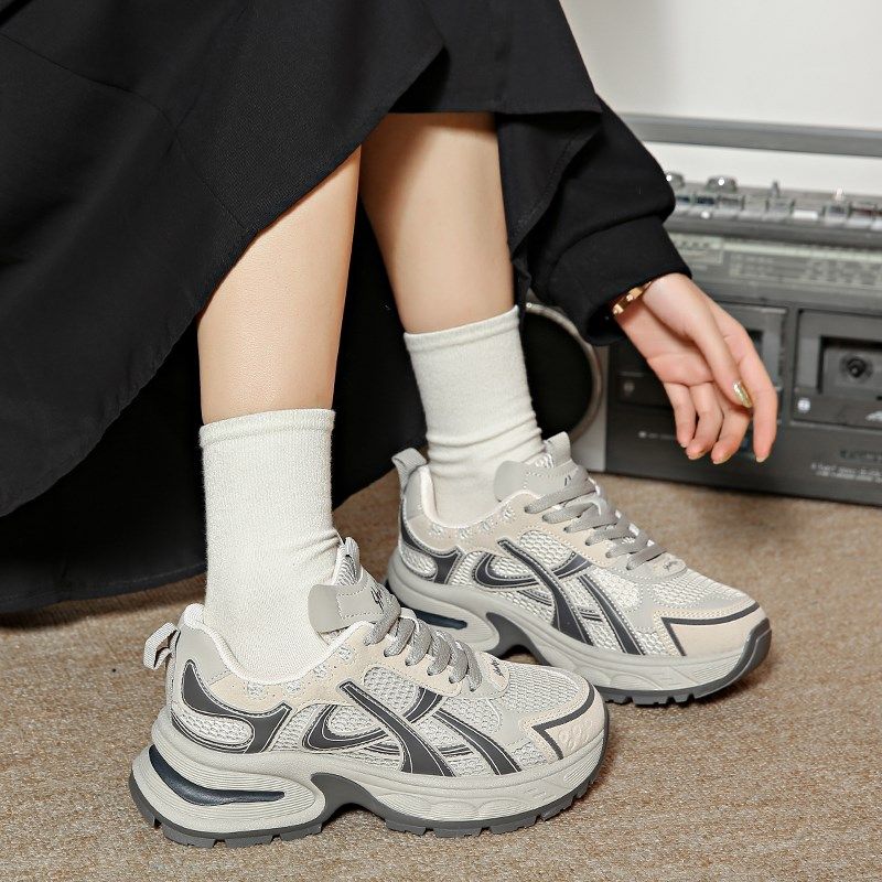 欧货厚底老爹鞋女2024年春季新款小个子松糕显脚小码34运动休闲鞋,女鞋,老爹鞋,淘宝优惠券,粉丝福利购,淘宝优惠卷
