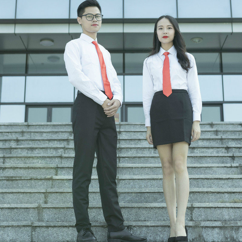 白色衬衫西裤套装男正装面试修身潮流大学生求职四件套毕业照西装