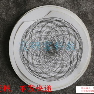 创意齿轮繁花曲线画图机 工艺品模型 线切割激光雕刻CAD格式图纸