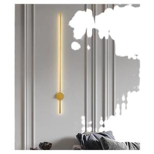 创意客厅背景墙长条线形床头壁灯金色 推荐 卧室灯壁灯简约现代个性