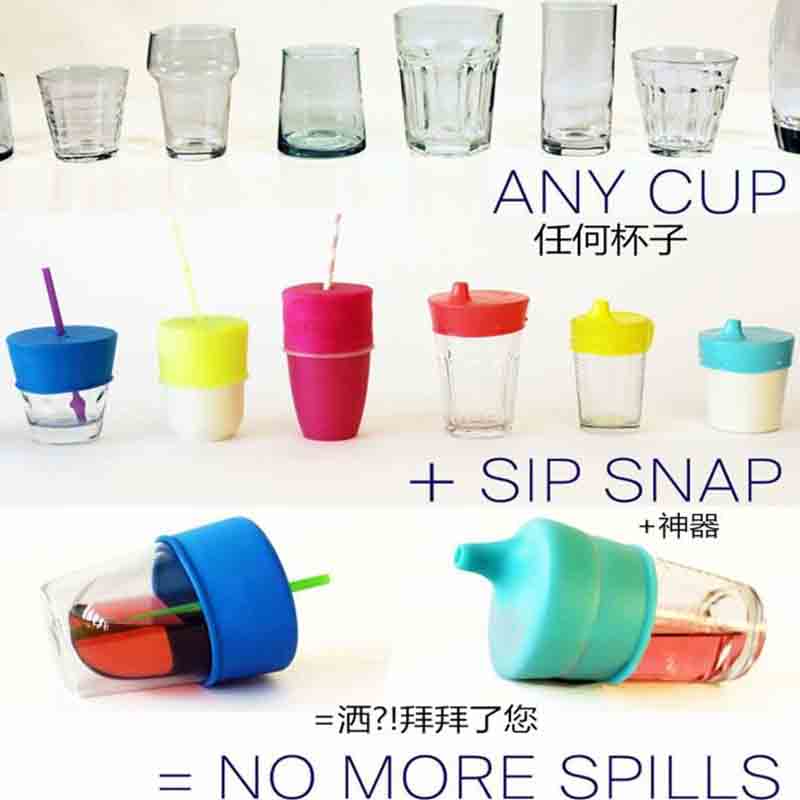 推荐Creative Silicone Kids Baby Sippy Lids Reuseable Silicon