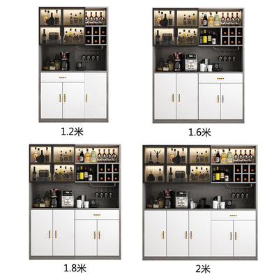 现货速发实木餐边柜高柜一体靠墙现代简约轻奢酒柜客厅储物柜碗柜