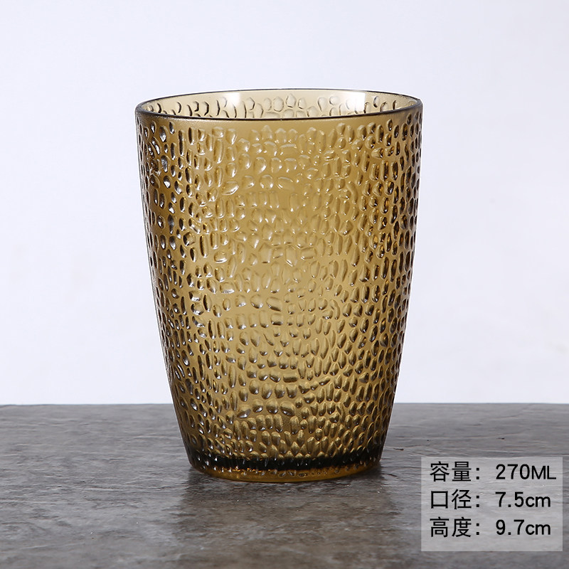 速发亚克力杯子塑料家用喝水杯防摔餐厅饮料茶杯彩色透明啤酒杯耐