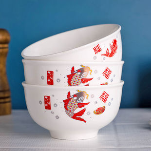 烫创意欧式 10个防家用陶瓷碗吃饭米饭碗4餐5英寸5英寸加Q厚装 .具