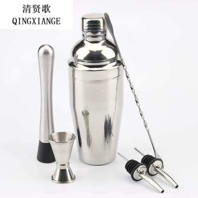 极速Stainless steel cocktail shaker set cocktail shaker tool