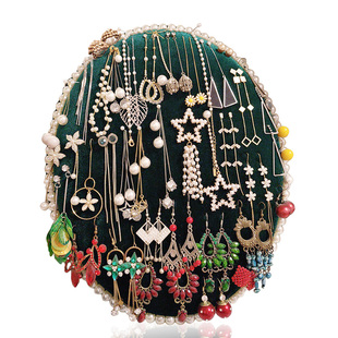 珍珠相框板挂墙耳环收纳架u耳钉手链项链首饰展示架家用耳饰品道