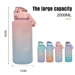 Cup 速发Largecapacity Stylish Plastic Gradient Color Frosted