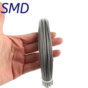 304不锈钢钢丝绳线超细软晾衣绳架大棚深井泵吊绳3 4 5 6 8 10mm