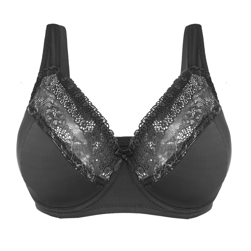 Women Padded Lace Bras Underwire FulHl Coverage Sheer Suppor