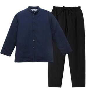 老人加厚棉衣保暖老式 冬季 套装 棉袄棉裤 可拆脱内胆 手工纯棉花男士