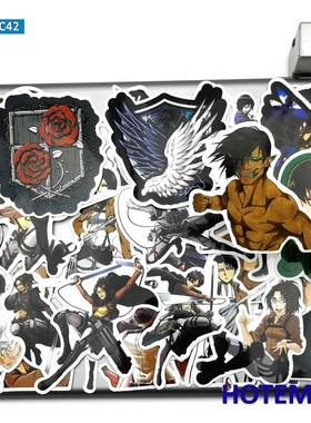 40pcs Anime Attack on Titan Levi Ackerman Eren Toys Sticker