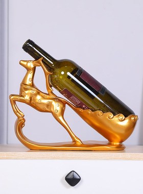 欧式创意树脂工艺品雪橇鹿酒架家居客厅酒柜红酒架摆件新品