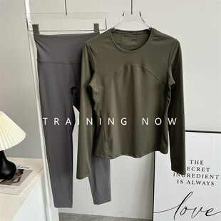 瑜伽服套装女高颜值普拉提训练健身衣户外晨跑服秋季运动长袖