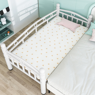 儿童床带护栏小床婴儿男孩女孩公主床铁艺单人床边床加宽拼接大床