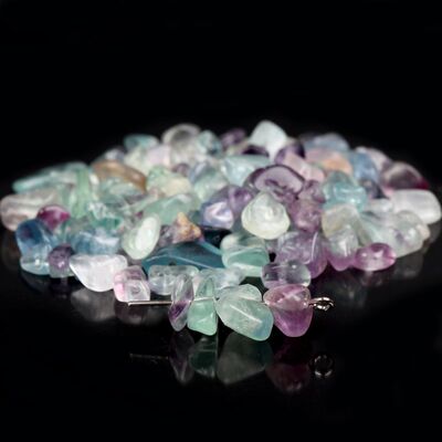 新品Natural Chips Gravel Stone Irregular Green Fluorite Amet