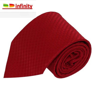 新品Red Men Wedding Party Necktie Polyester Silk Jacquard Ti