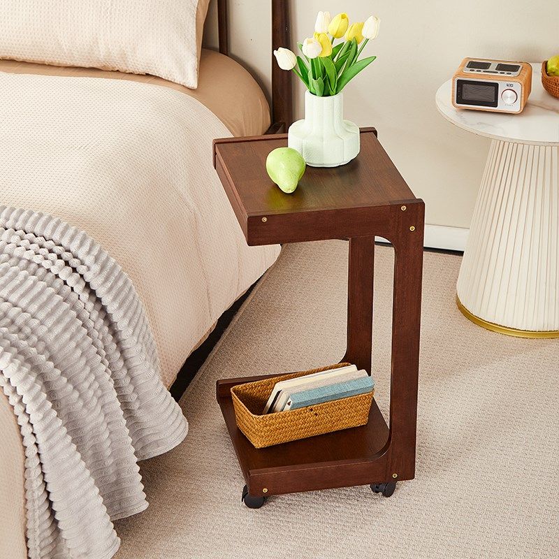 实木沙发边几可移l动小桌子客厅C型茶几床头边桌茶台边柜移动推车,住宅家具,移动边几/推车,淘宝优惠券,粉丝福利购,淘宝优惠卷