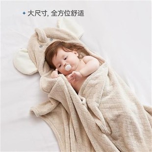 兒童速干浴巾斗篷a類新生兒寶寶超軟帶帽浴Q袍加厚吸水不掉毛