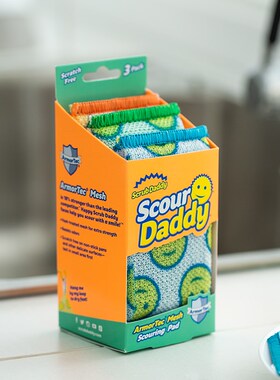 美国ScrubDaddy经典老爸百洁布吸I水洗碗海绵清洁擦笑脸海绵擦