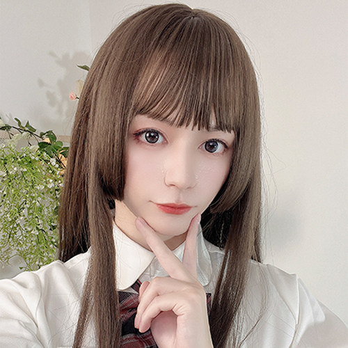 免修剪日系可爱甜美公主切假发二次元姬式长发时尚假发套全头套