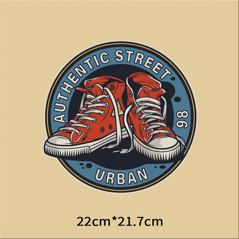 时尚潮男服装辅料印花热转t印贴字母鞋子图案白墨胶印耐水洗转印