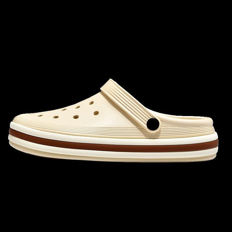 男款洞洞鞋防滑防臭2024新款包头半拖鞋男生夏季外穿包后跟凉鞋潮,流行男鞋,包头拖,淘宝优惠券,粉丝福利购,淘宝优惠卷