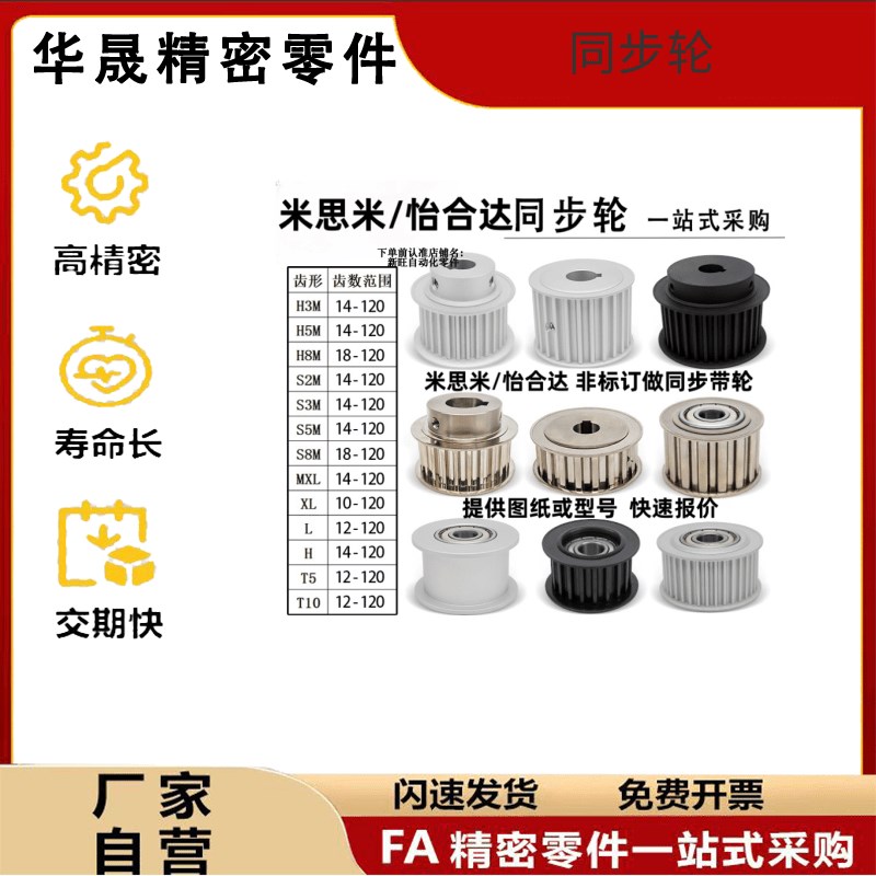 同步带轮EBJ21/22-S5M150-36-A-H N P-d12d14d15d16d17d19d20d22