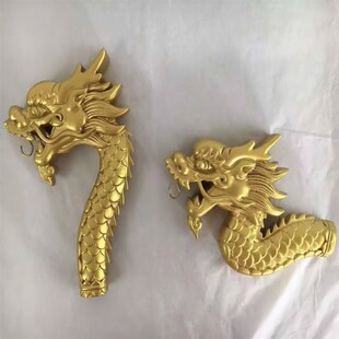 实木龙头挂幡杆 水陆法会 龙头D提杆 龙头撑幡杆 纯实木雕刻