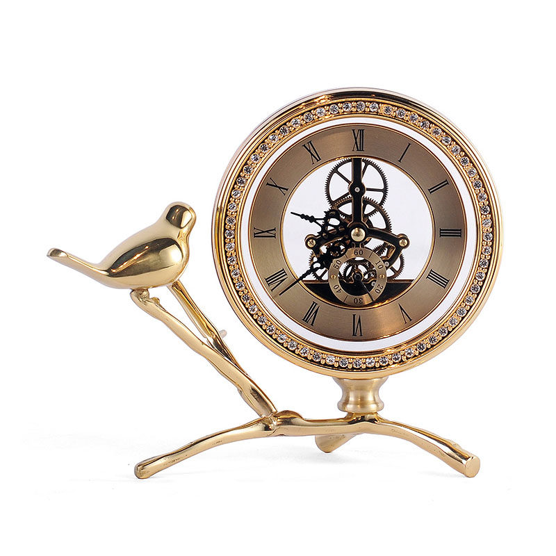 时钟装饰摆件欧式钟表座钟客厅书房台式电视柜摆钟办公室桌面坐钟