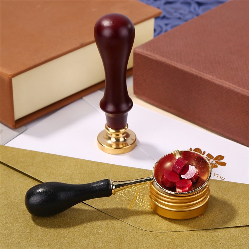 150pcs Heart Shaped Retro Sealing Wax Octagon Wax Beads Set