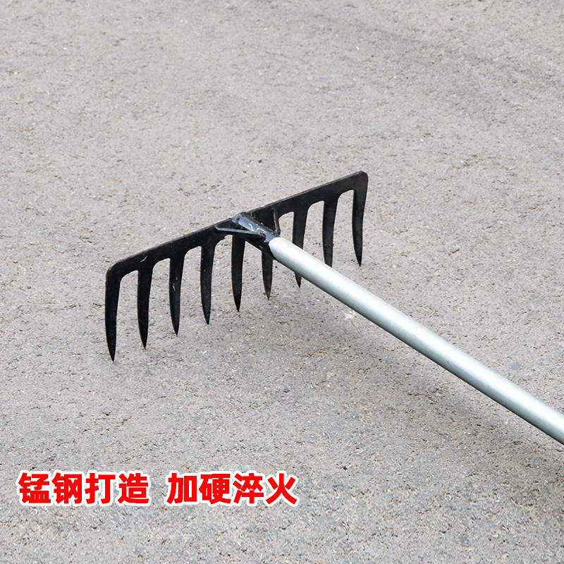 钉耙农具九齿兵器猪八戒小农用大号耙子松土o搂草扒草多功能钢扒