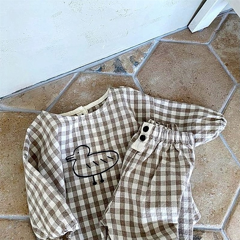 婴儿衣服春月一岁男女宝宝春秋夏装秋薄款休闲棉麻小童两件套六个