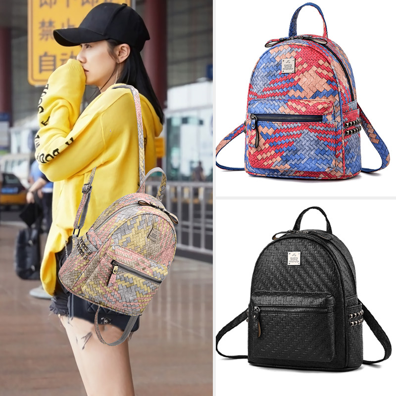 双肩包女小包夏2021新款网红时尚小双肩背包女旅游儿童背包夏天潮