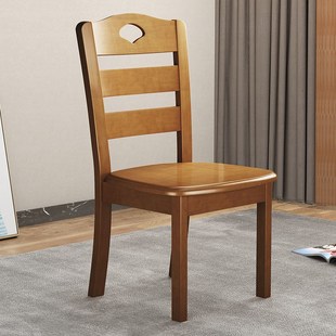 全实木餐椅家用餐桌椅子靠背椅木头凳子简约新中式餐厅吃饭原木椅