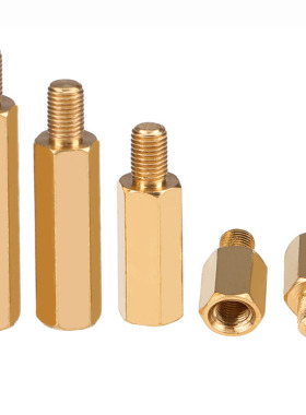 六角铜柱单头铜螺柱M6*10x12x15x20x25x30x35x40x45x50x55x60+8mm