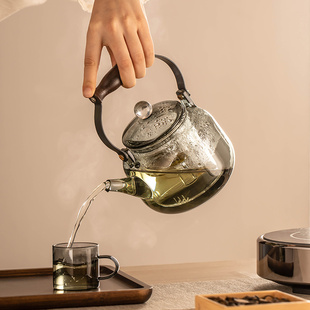小型电陶炉煮茶器单壶 煮茶壶玻璃e耐高温烧水泡茶壶围炉便携式