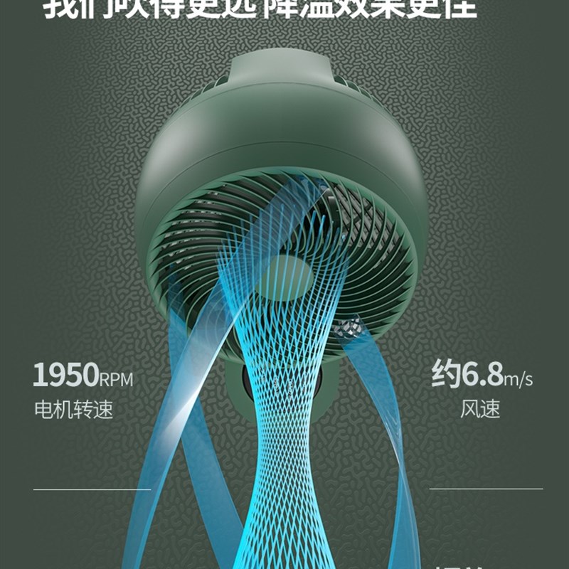 速发空气循环扇壁扇壁挂式家用电风扇挂墙壁免打孔厨房风扇挂壁式