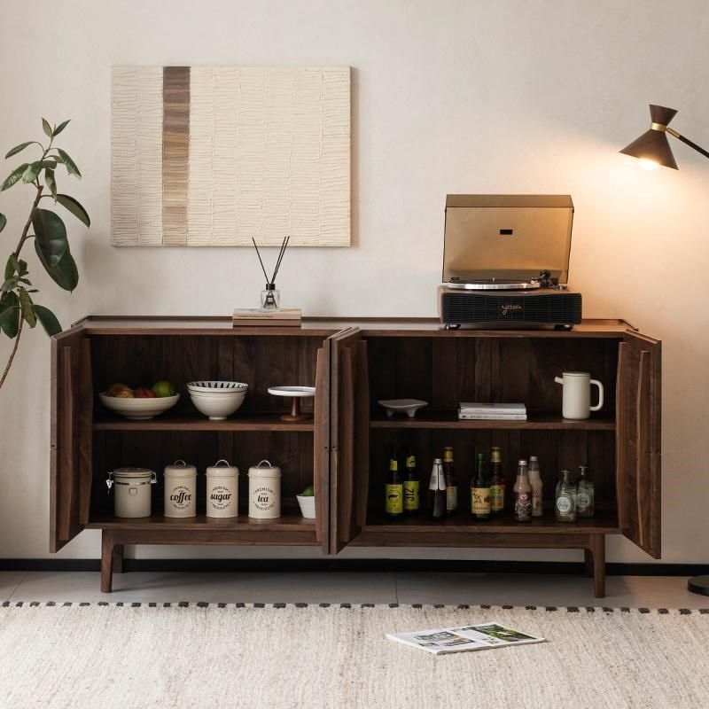 北美黑胡桃实木餐边柜简约现代客厅玄关柜侘寂风卧室收纳储物柜,住宅家具,斗柜,淘宝优惠券,粉丝福利购,淘宝优惠卷