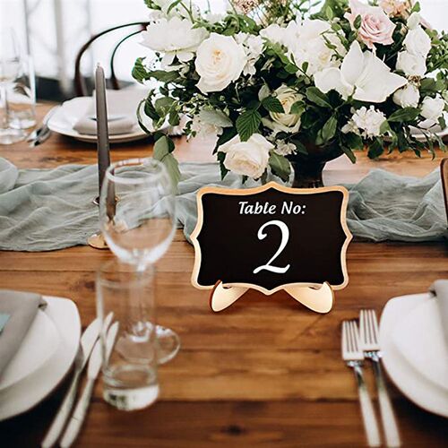 20pcs Mini Wooden Chalkboard Blackboard Message Table Number