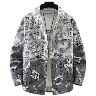 肥仔上衣休闲衬衣男特大码 长袖 宽松 加肥加大男衬衫 300斤胖子男装