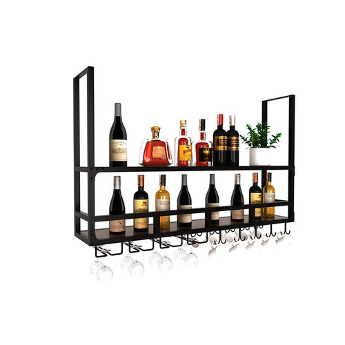 吧台铁艺吊架酒架悬挂置物架餐厅酒柜倒挂红酒杯架工业风酒吧吊柜