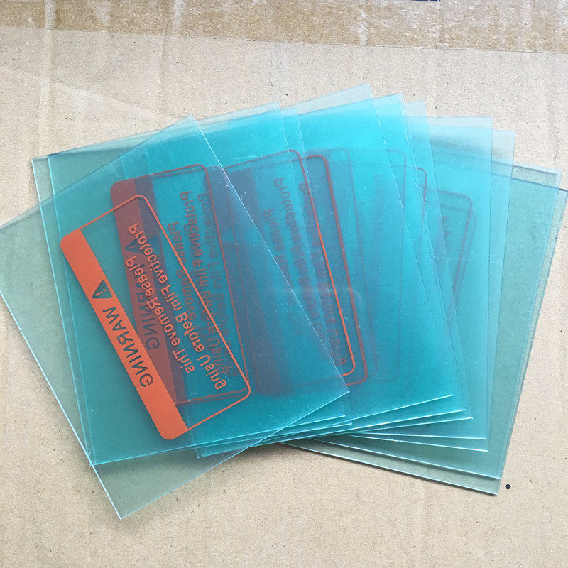 电焊面罩PC内外保护片110*90 焊帽专用塑料保护液晶片透明白玻璃